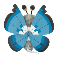 Officiële Pokemon center Pokemon fit knuffel Vivillon (Marine Pattern) 15cm 